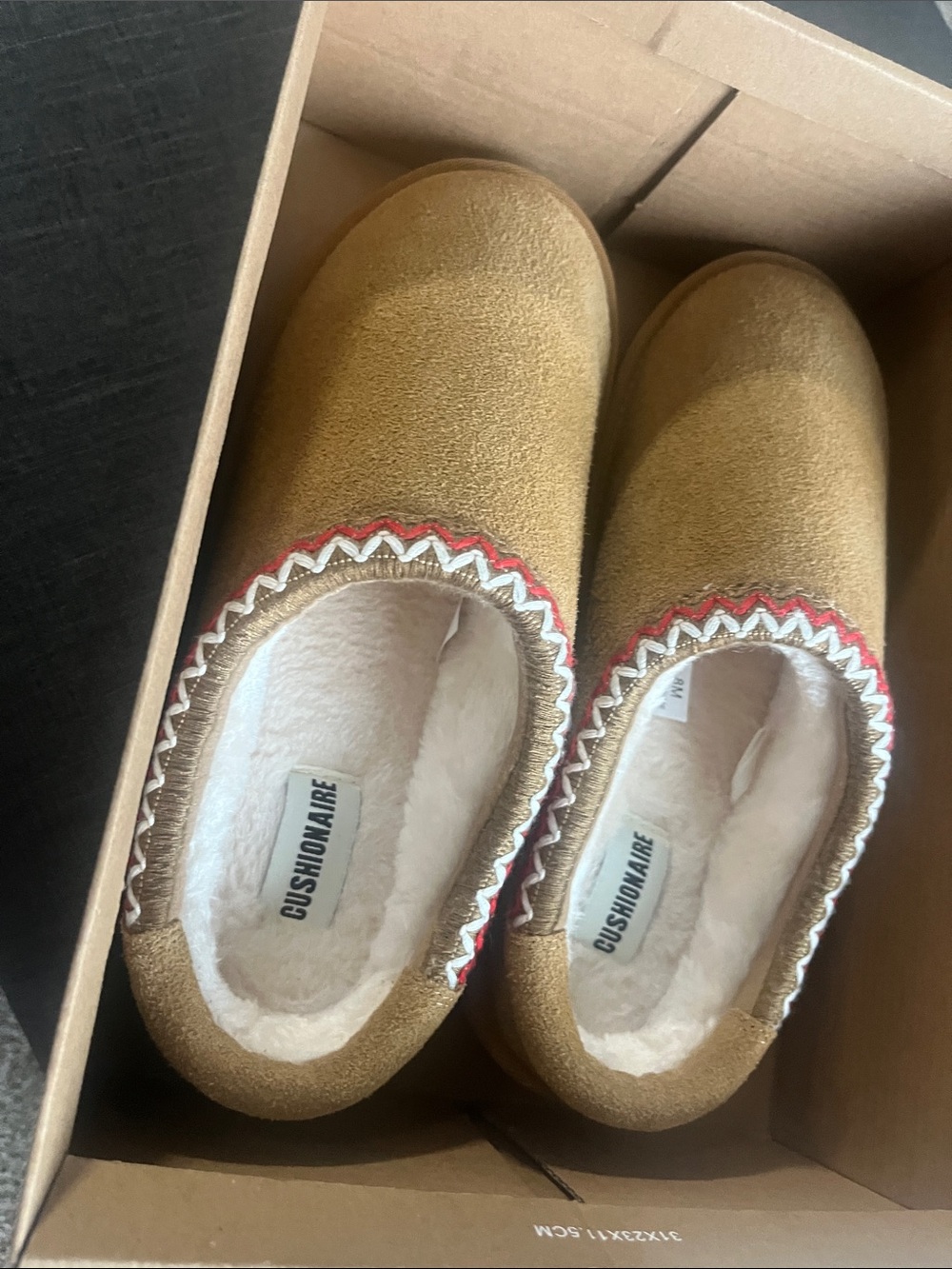 Cushionaire Women's Tan Suede Cozy Slip-On Boots